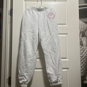 White/ purple sweatpants